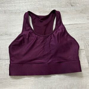 Fabletics Plum Purple Mesh Back Athletic Sports Bra - Size Small/Medium